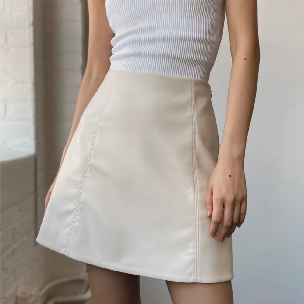 Babaton Modern Vegan Suede Mini Skirt